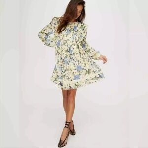 Aritzia Wilfred La Boheme Elia Floral Mini Dress Size Medium